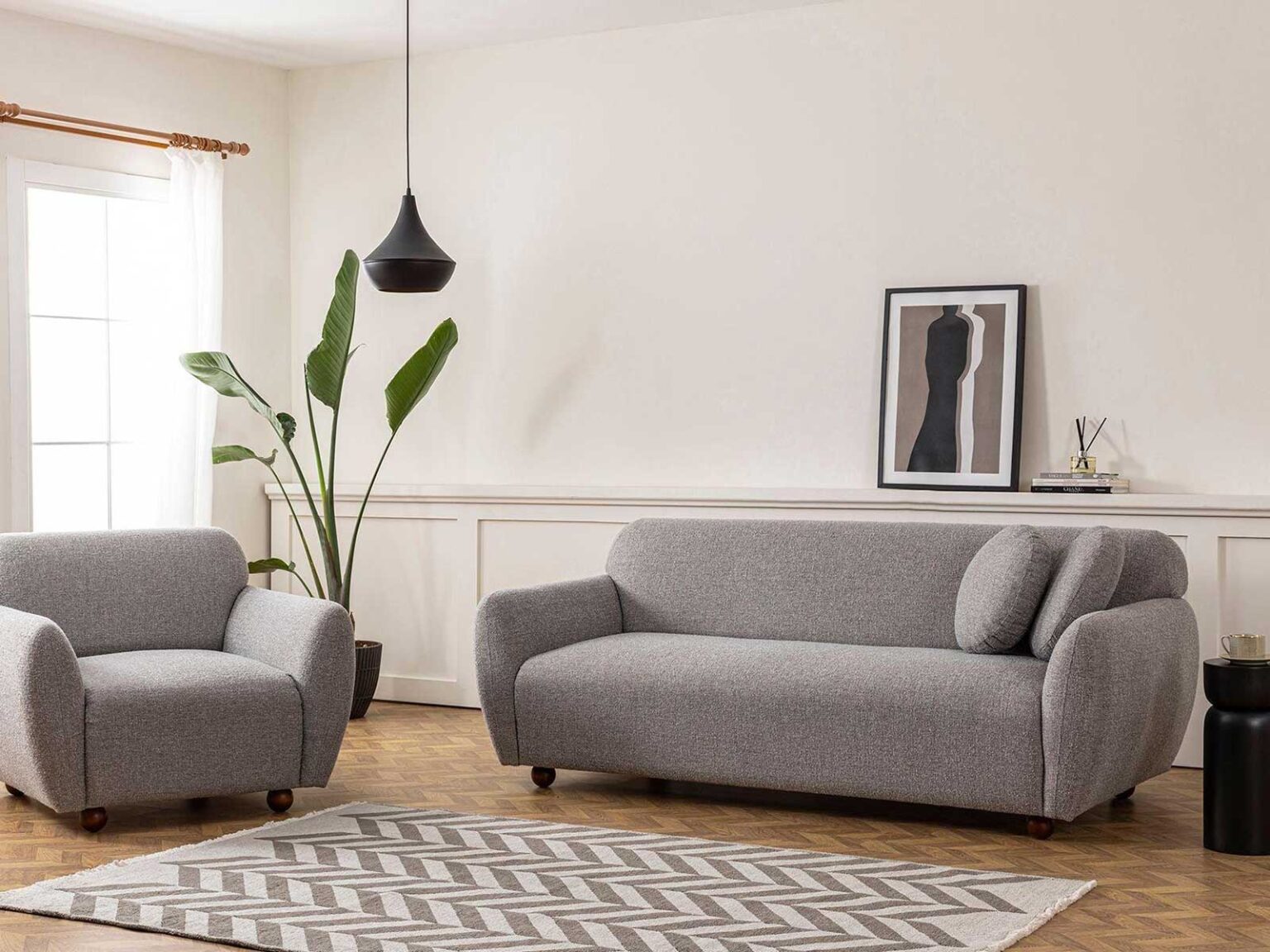 3 Seater Fabric Sofa