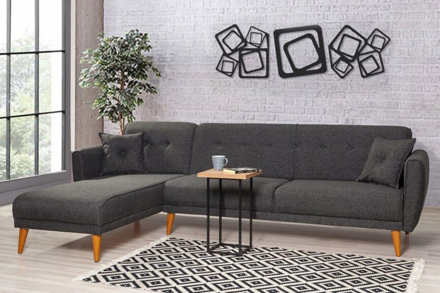 Diana Corner Sofa Anthracite Grey#16 - Duraster