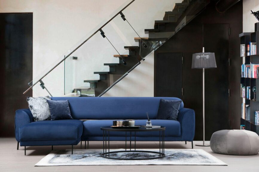 Diana Corner Sofa  Blue #21 - Duraster