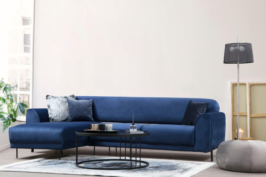 Diana Corner Sofa  Blue #21 - Duraster