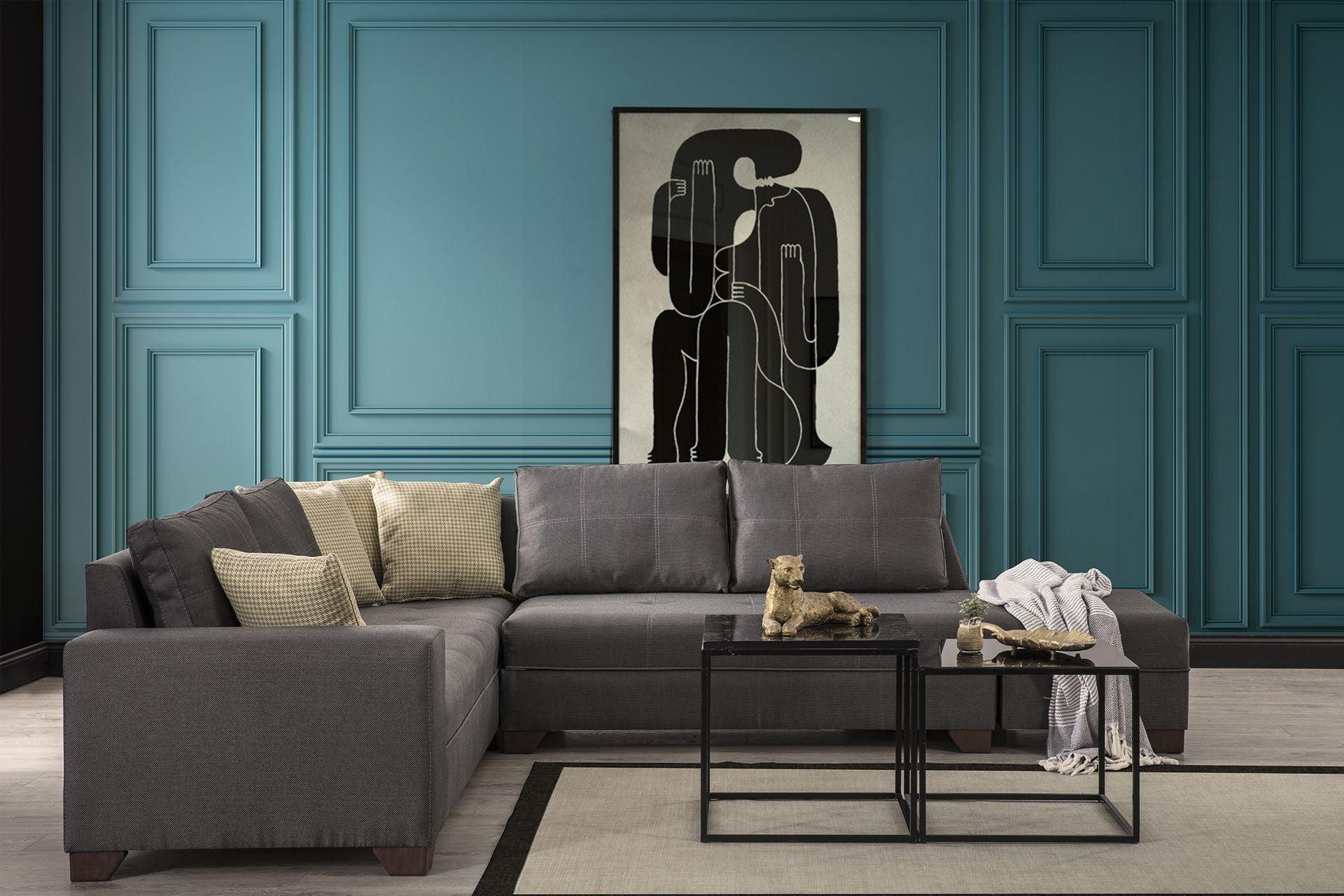 Diana Corner Sofa Dark Grey #37 - Duraster