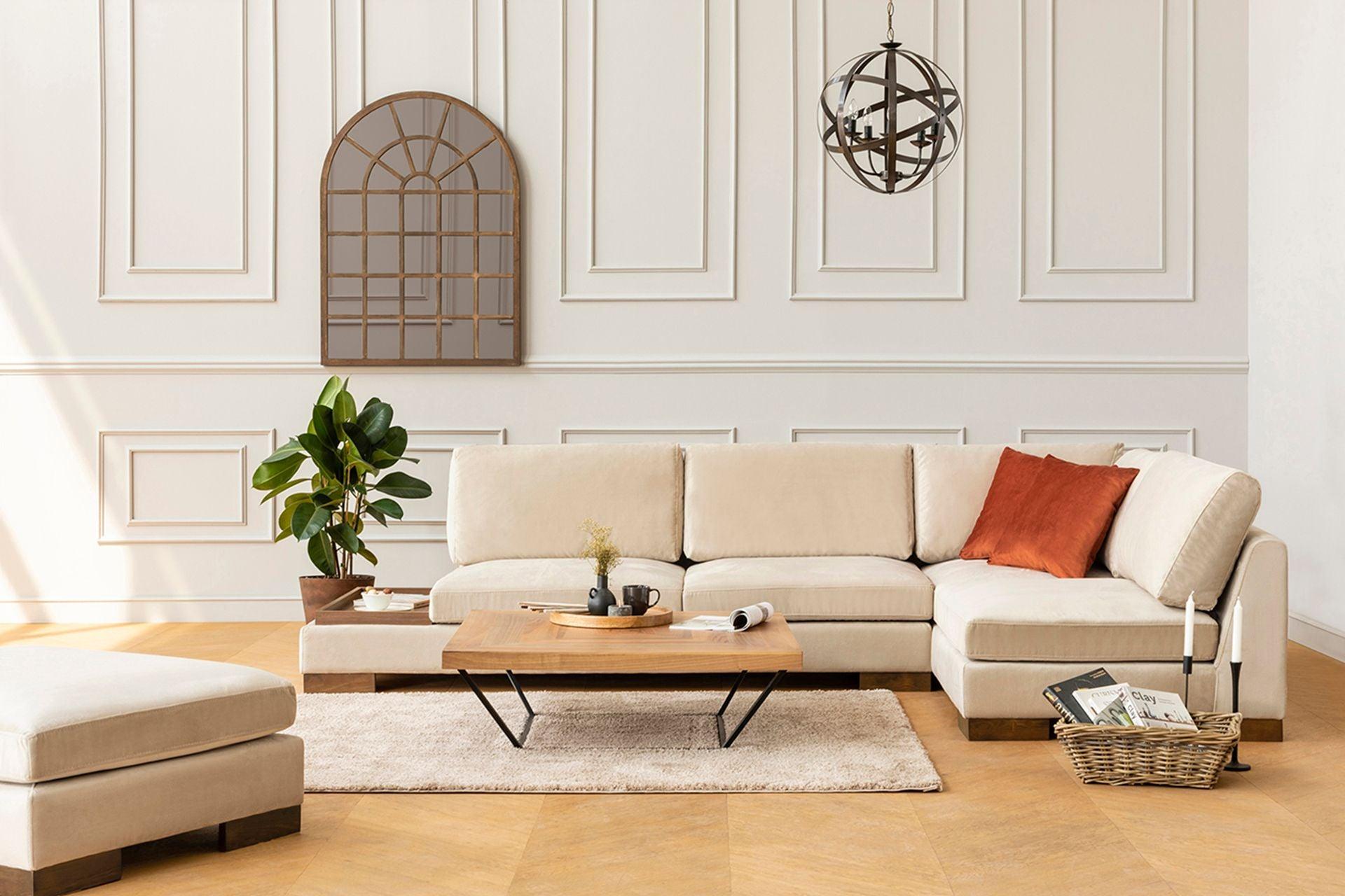 Diana Corner Sofa Ecru #25 - Duraster
