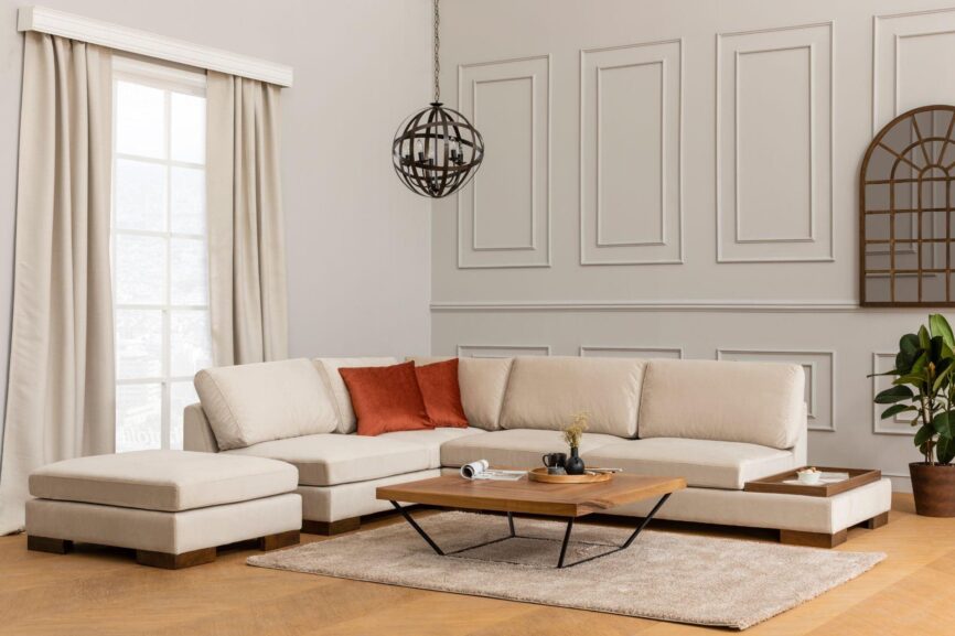 Diana Corner Sofa Ecru #25 - Duraster