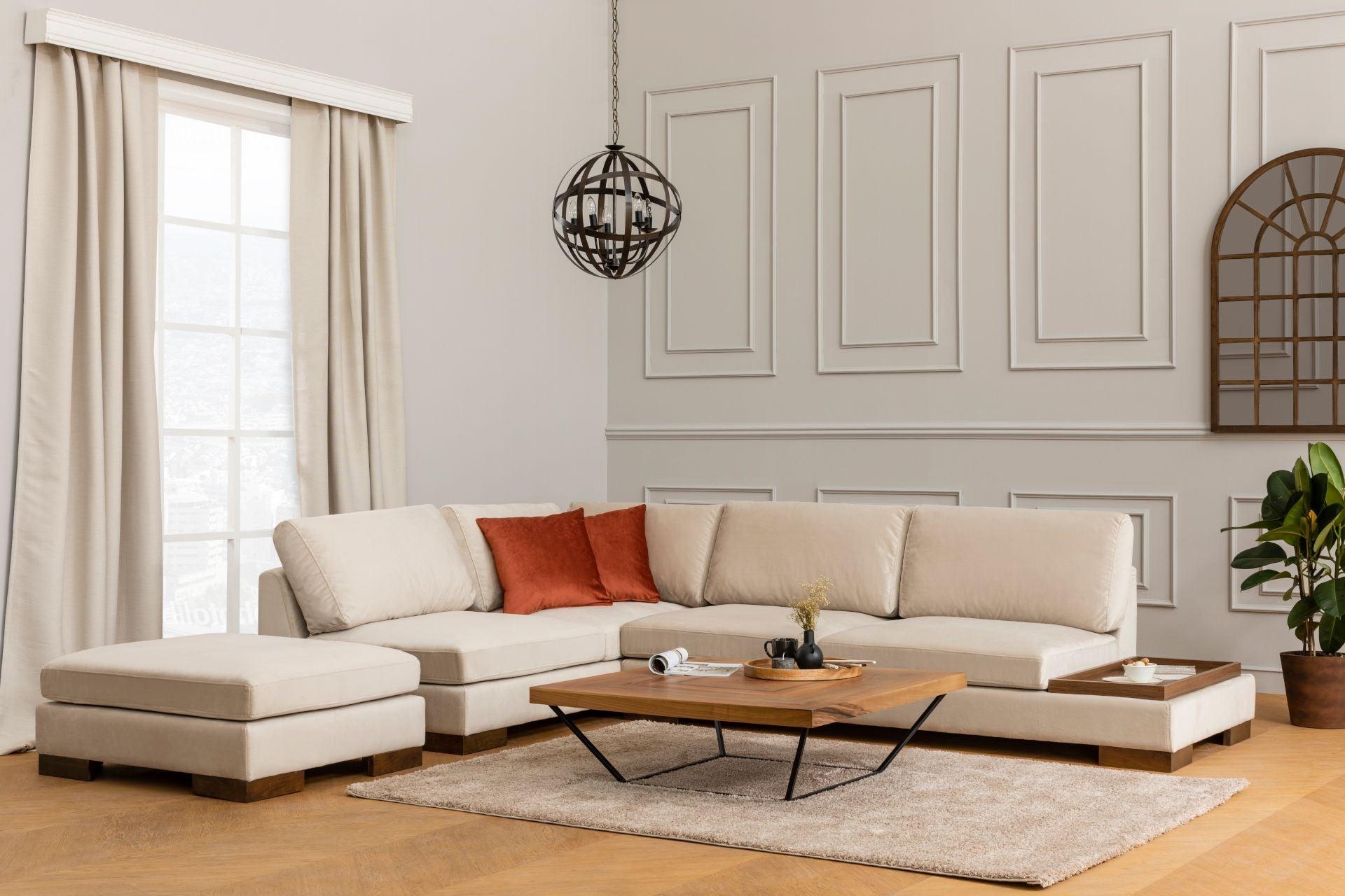 Diana Corner Sofa Ecru #25 - Duraster