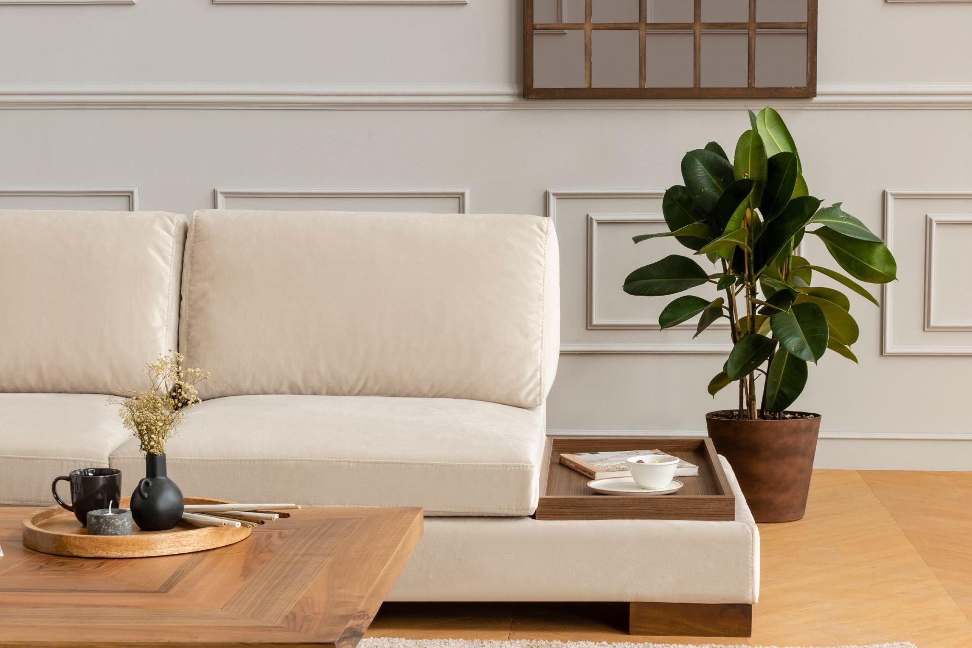 Diana Corner Sofa Ecru #25 - Duraster