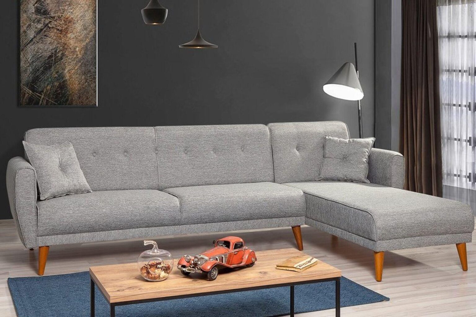 Diana Corner Sofa  Grey #17 - Duraster