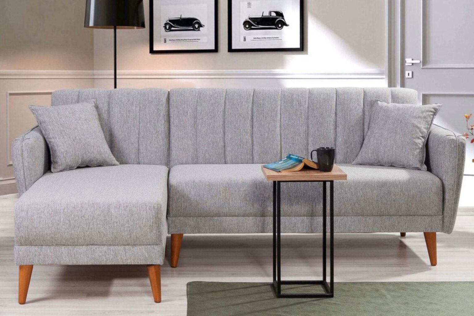 Diana Corner Sofa Grey#27 - Duraster