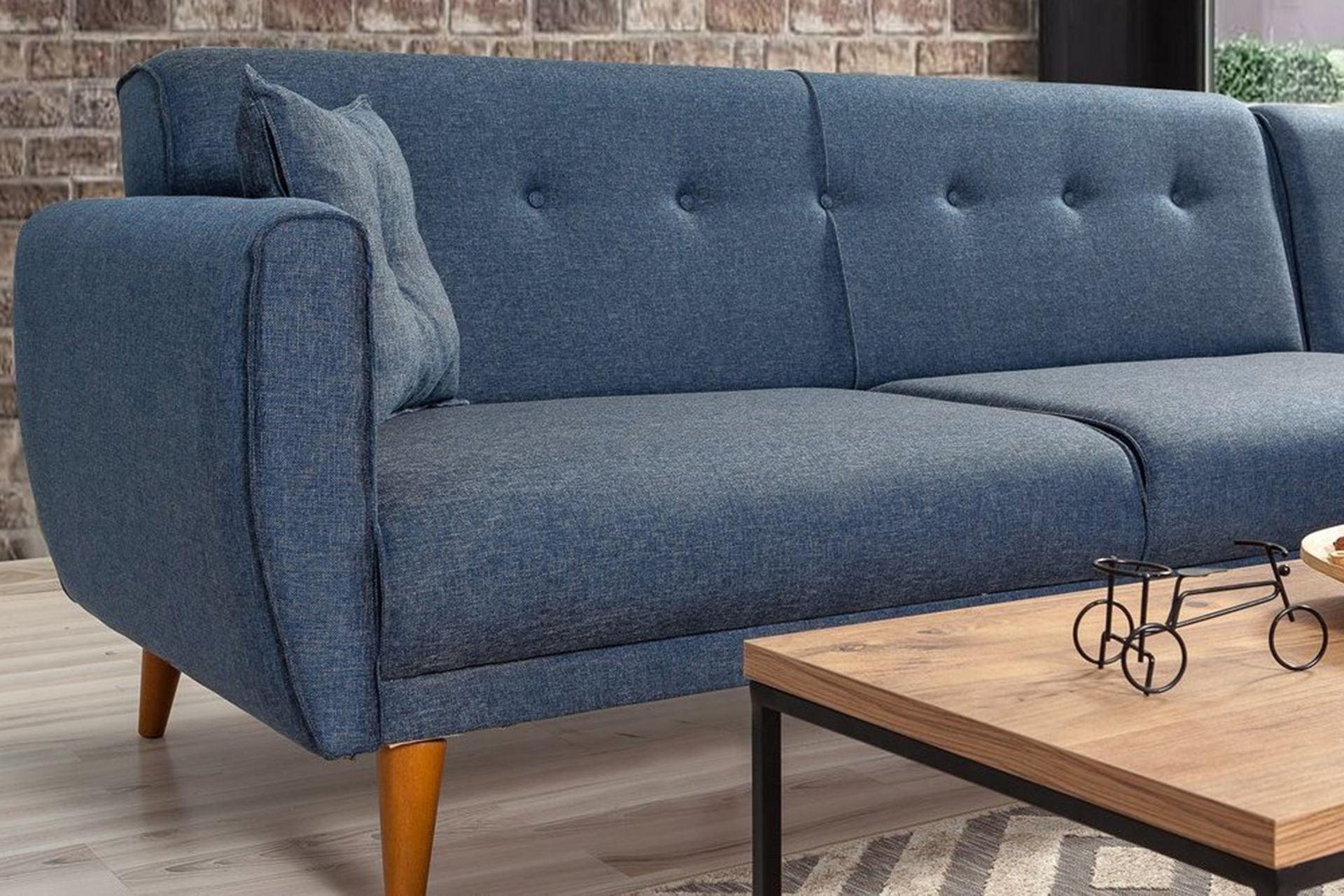 Diana Corner Sofa  Navy Blue #18 - Duraster