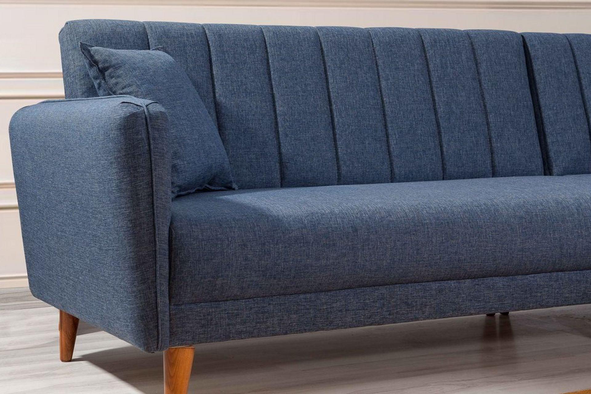 Diana Corner Sofa Navy Blue#15 - Duraster