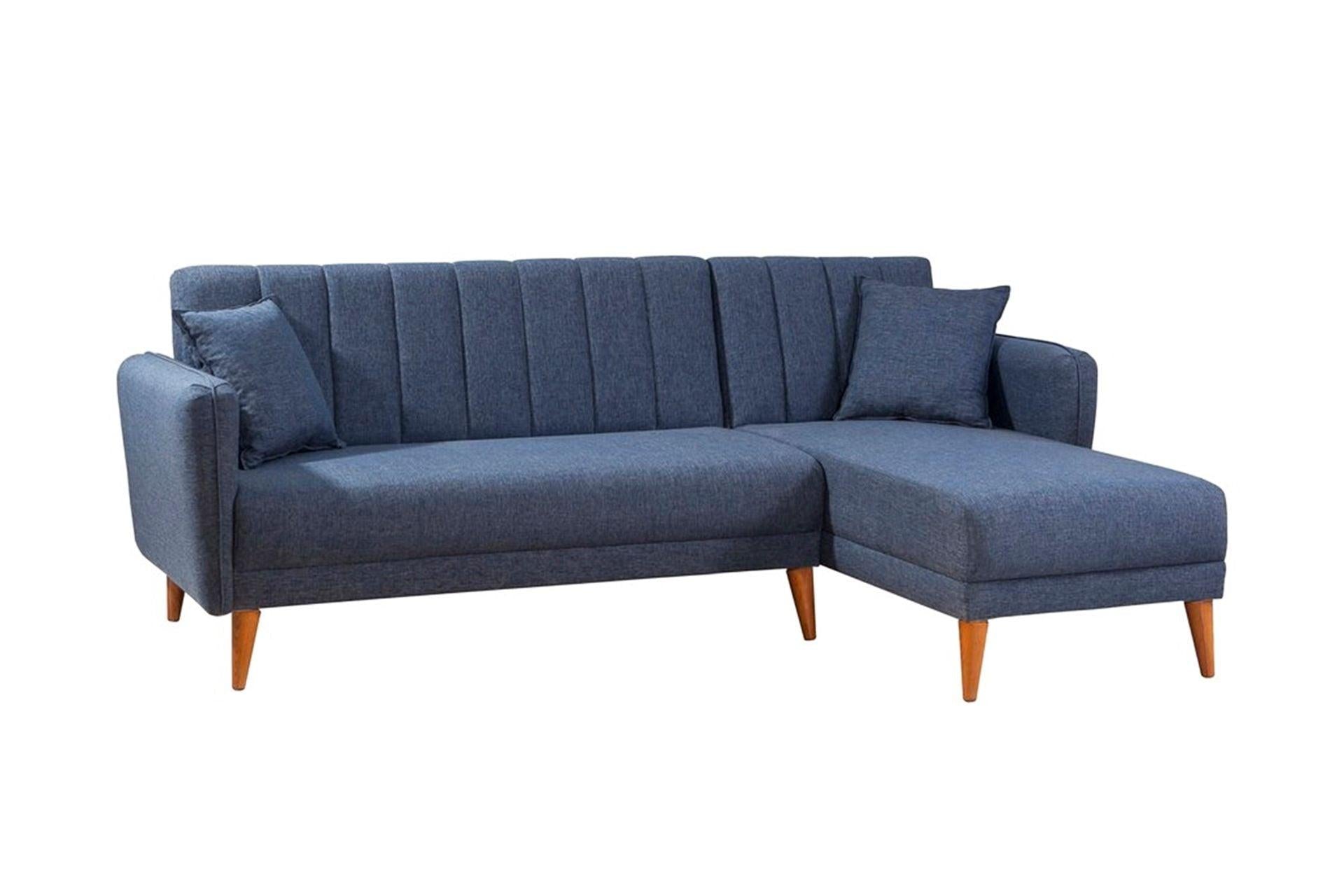 Diana Corner Sofa Navy Blue#15 - Duraster