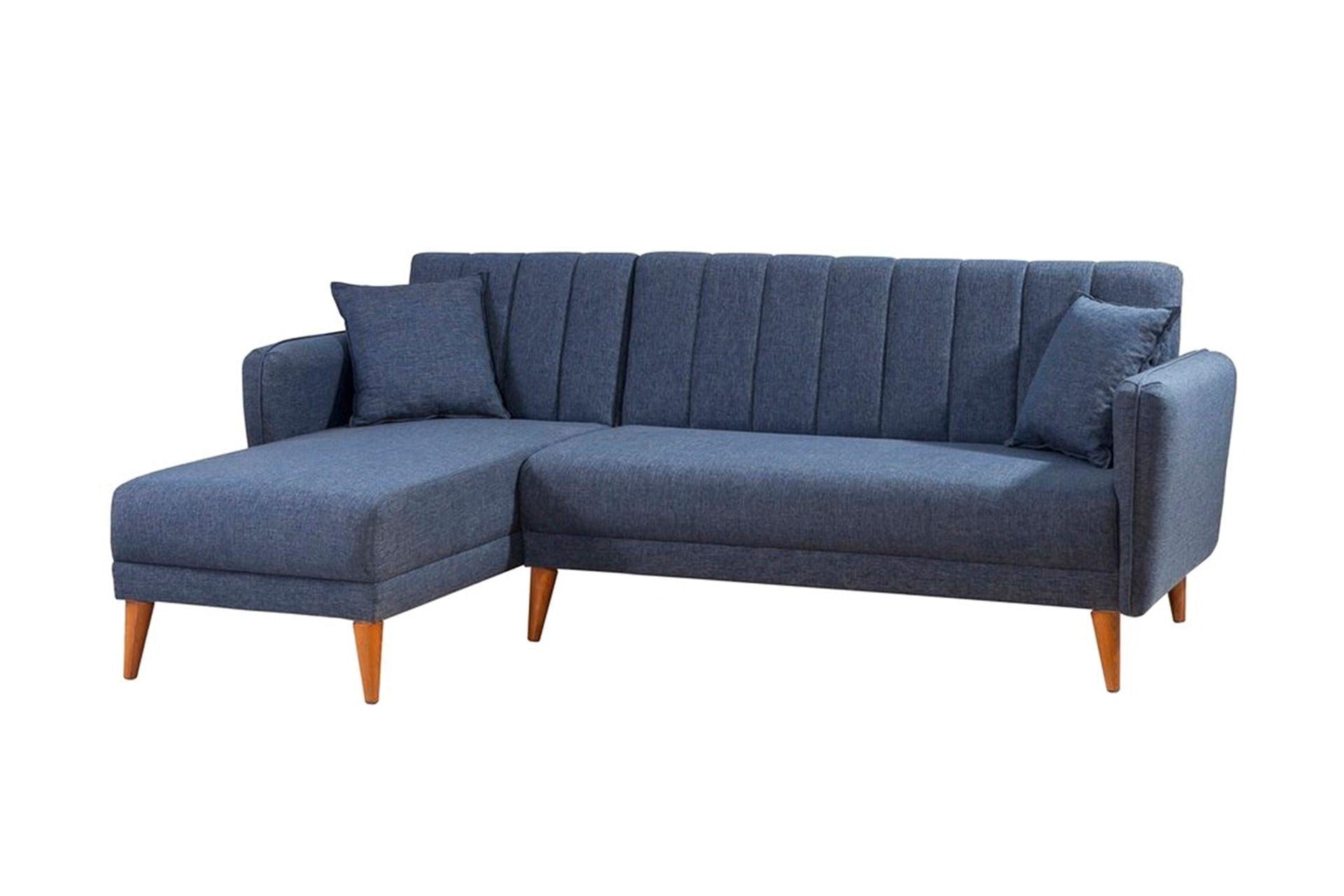 Diana Corner Sofa Navy Blue#28 - Duraster
