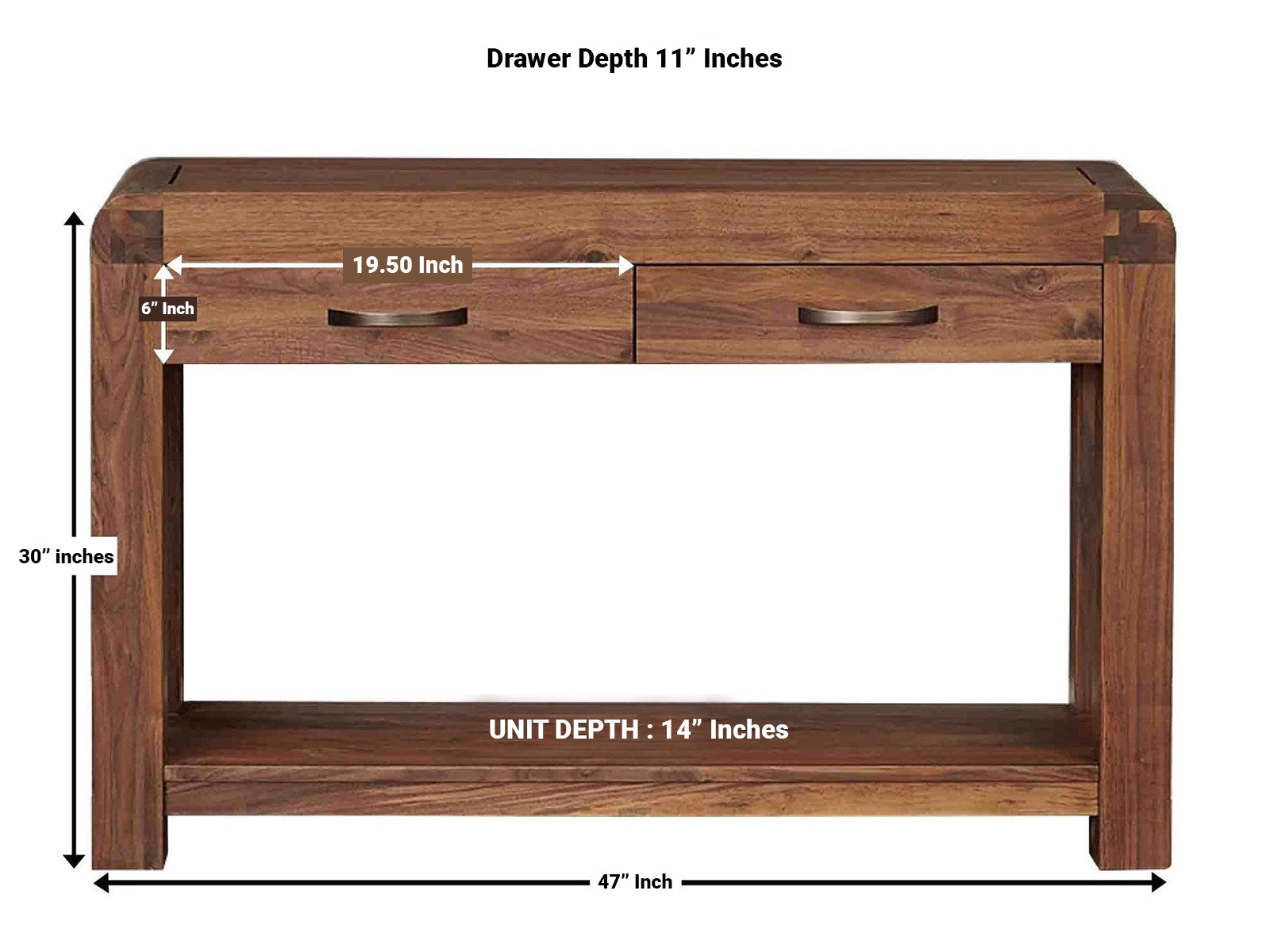 Duraster Arthur Wooden Console Table with Storage #11 - Image 6