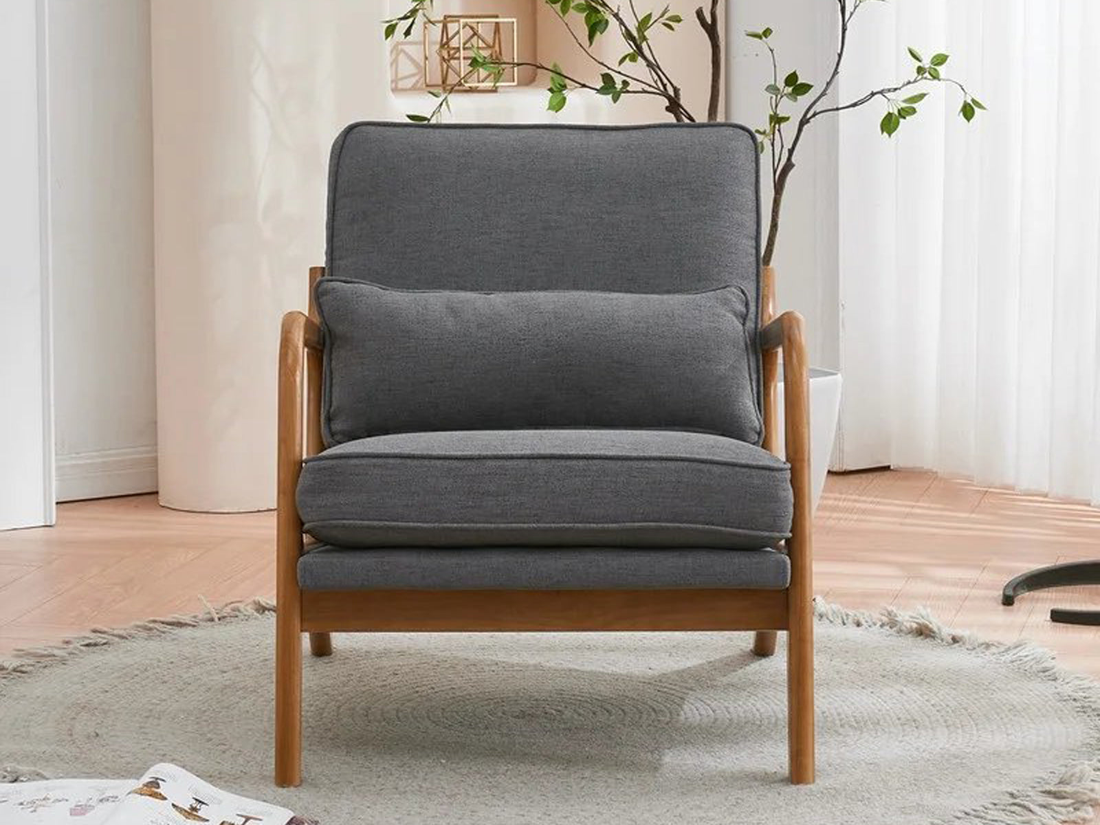 Duraster Elementary Modern Solid Wood Armchair #10 - Image 2