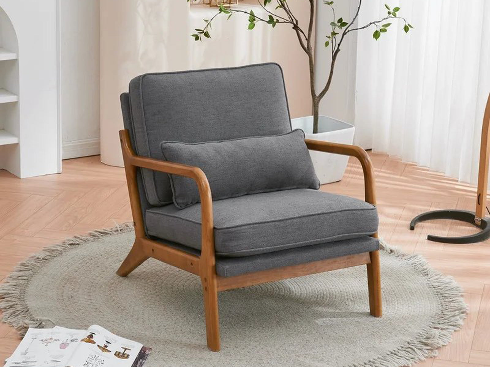 Duraster Elementary Modern Solid Wood Armchair #10 - Image 3