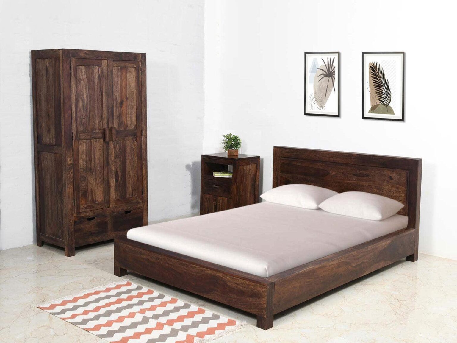 Gangaur Solid Sheesham Wood Bed #1 - Duraster