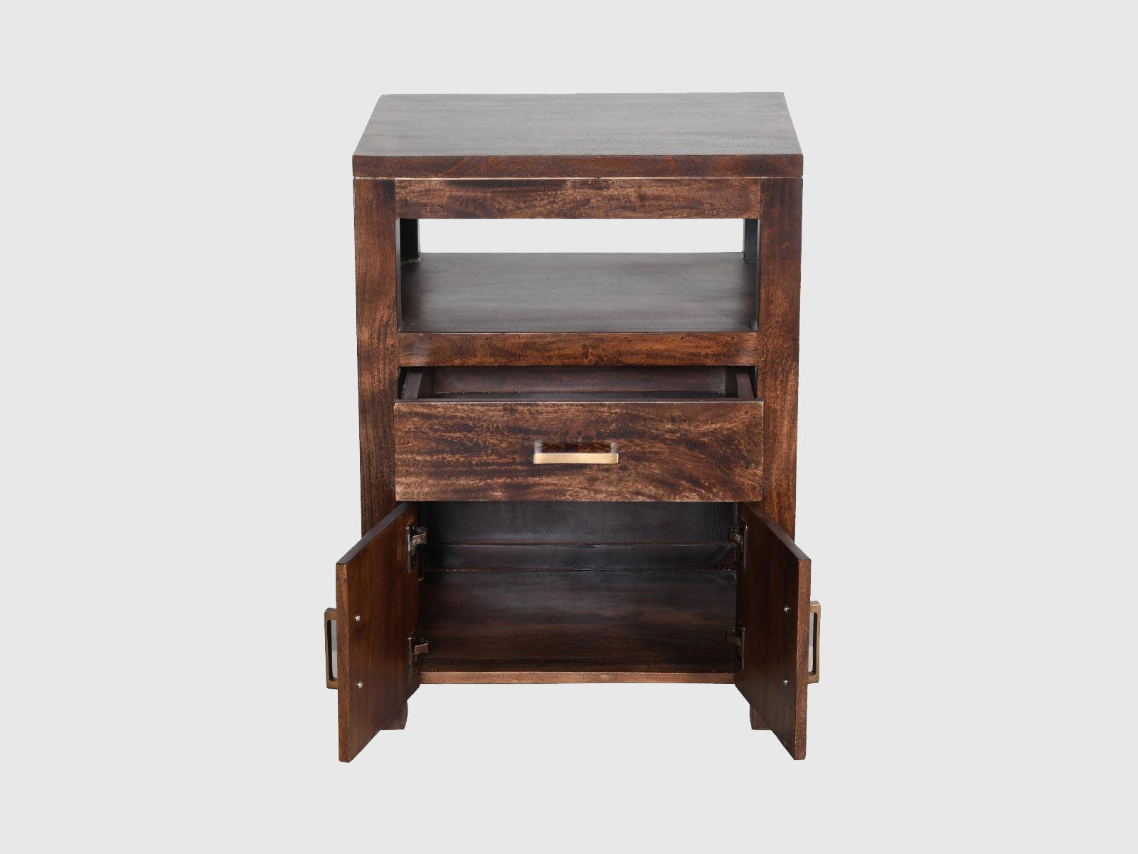 Duraster Gangaur Solid Wood Bedside with Storage #1 - Image 4
