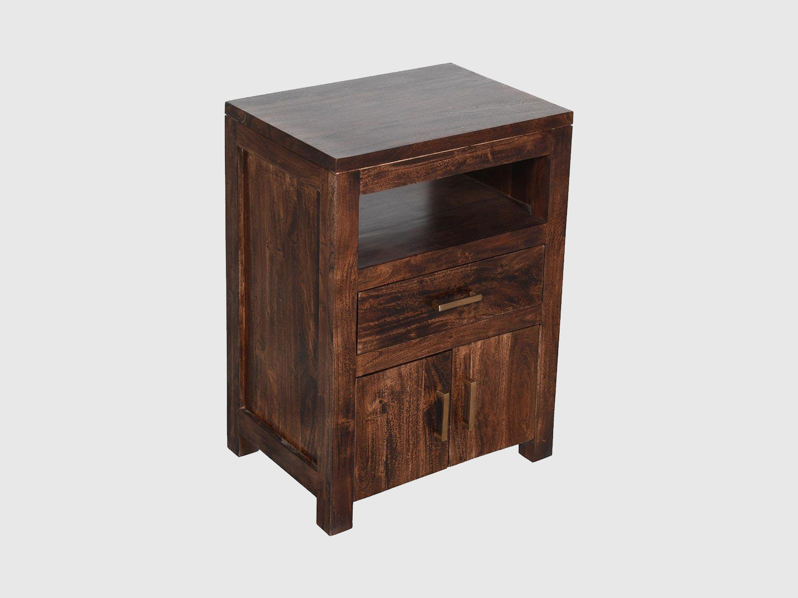 Duraster Gangaur Solid Wood Bedside with Storage #1 - Image 3