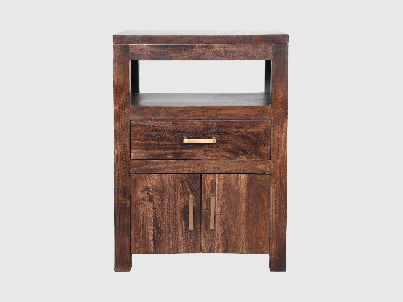 Duraster Gangaur Solid Wood Bedside with Storage #1 - Image 2