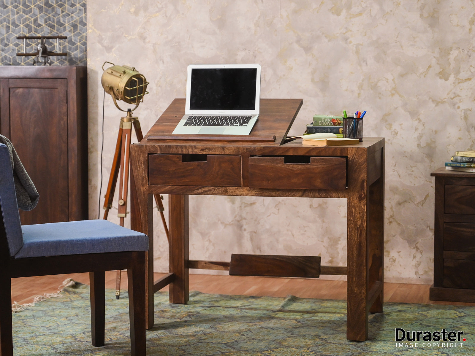 Duraster Gangaur Solid Wood Study Table with Storage #8 - Image 2