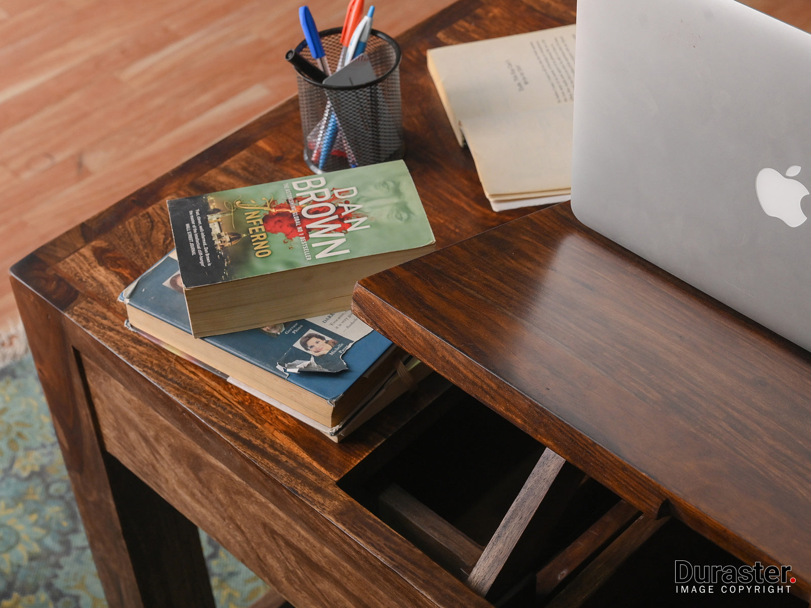 Duraster Gangaur Solid Wood Study Table with Storage #8 - Image 4