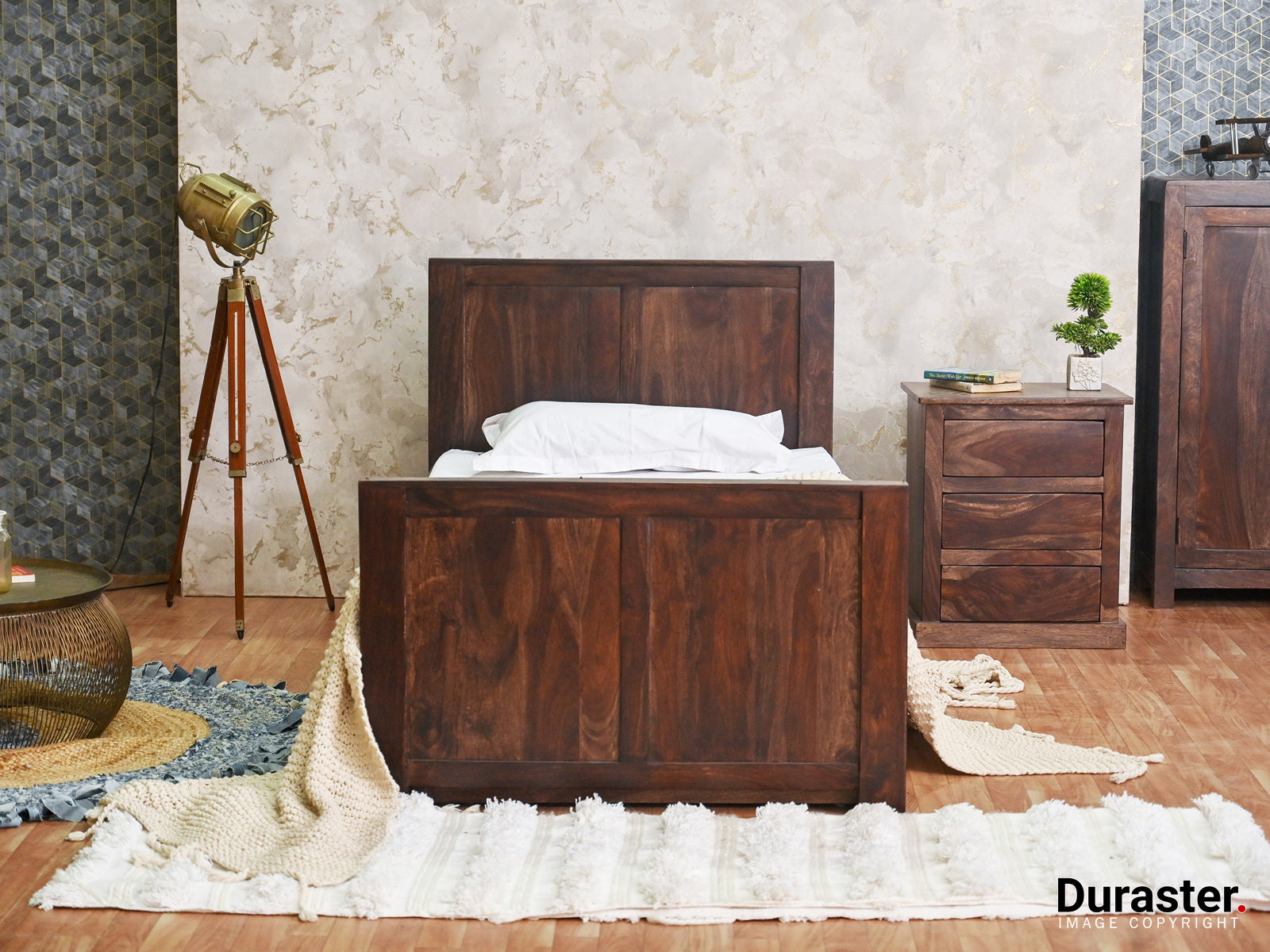 Duraster Gangaur Solid Wood Trundle Bed #1 - Image 4