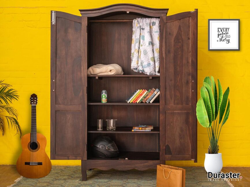 Tuscany Colonial Style Acacia Wood Wardrobe Cabinet #1 - Duraster