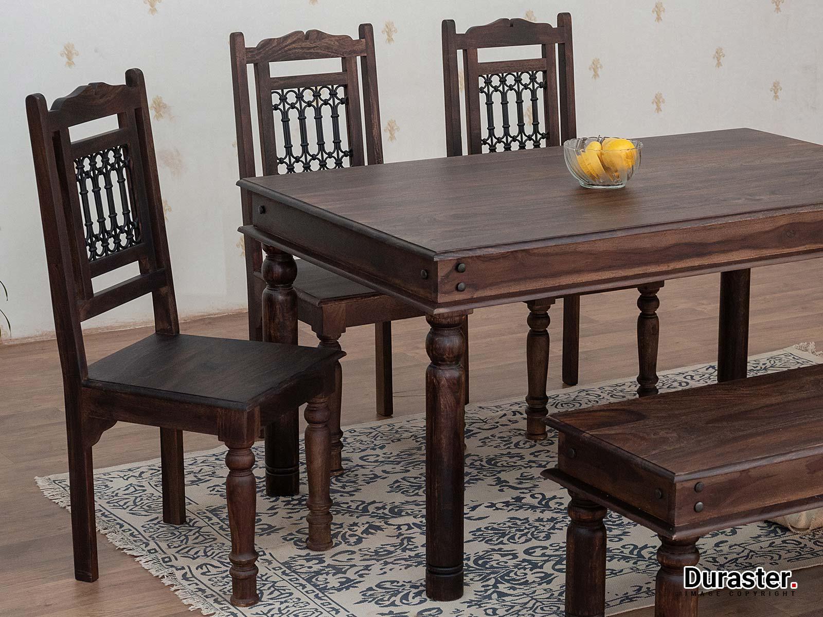 Gangaur Solid Sheesham wood Dining Table # 5 - Duraster