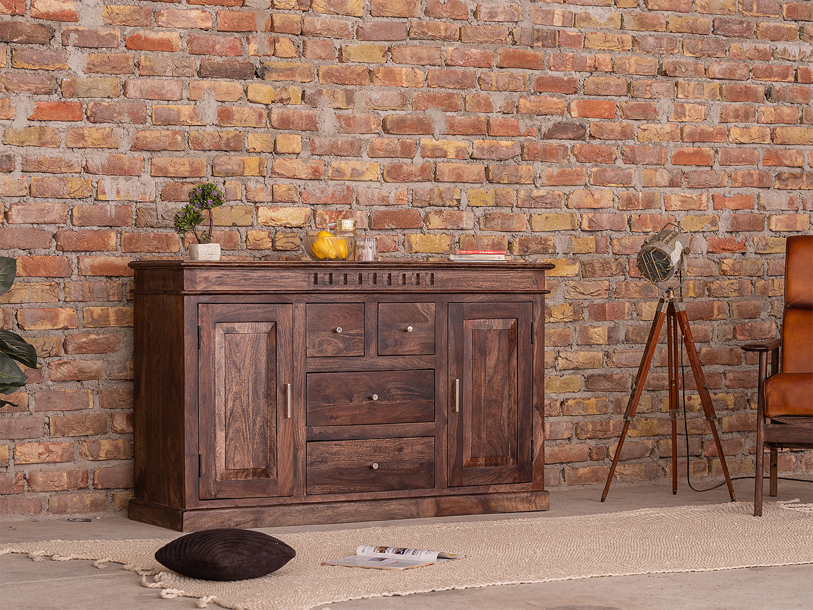 Duraster Gangaur Solid Wood Sideboard #2 - Image 2