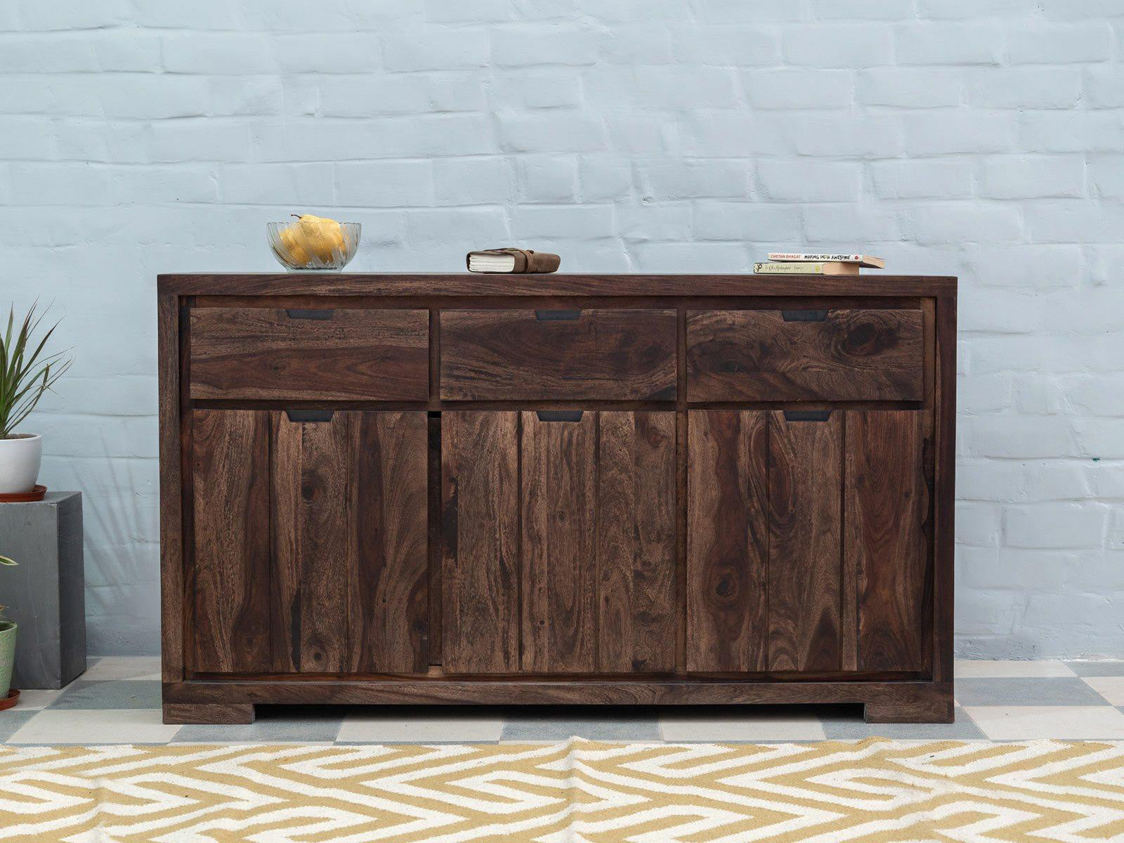Duraster Gangaur Solid Wood Sideboard with Drawers #1