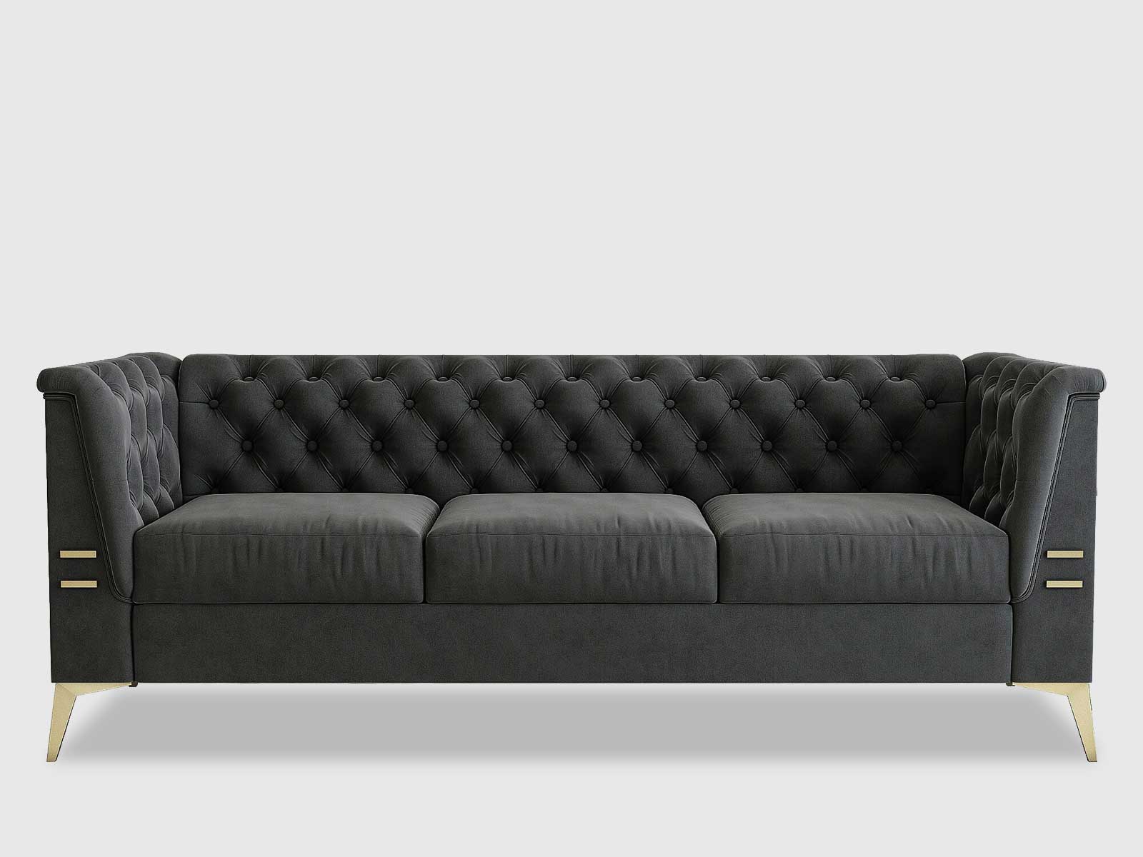 Duraster Chesterfield Premium Fabric Sofa #72 - Image 2