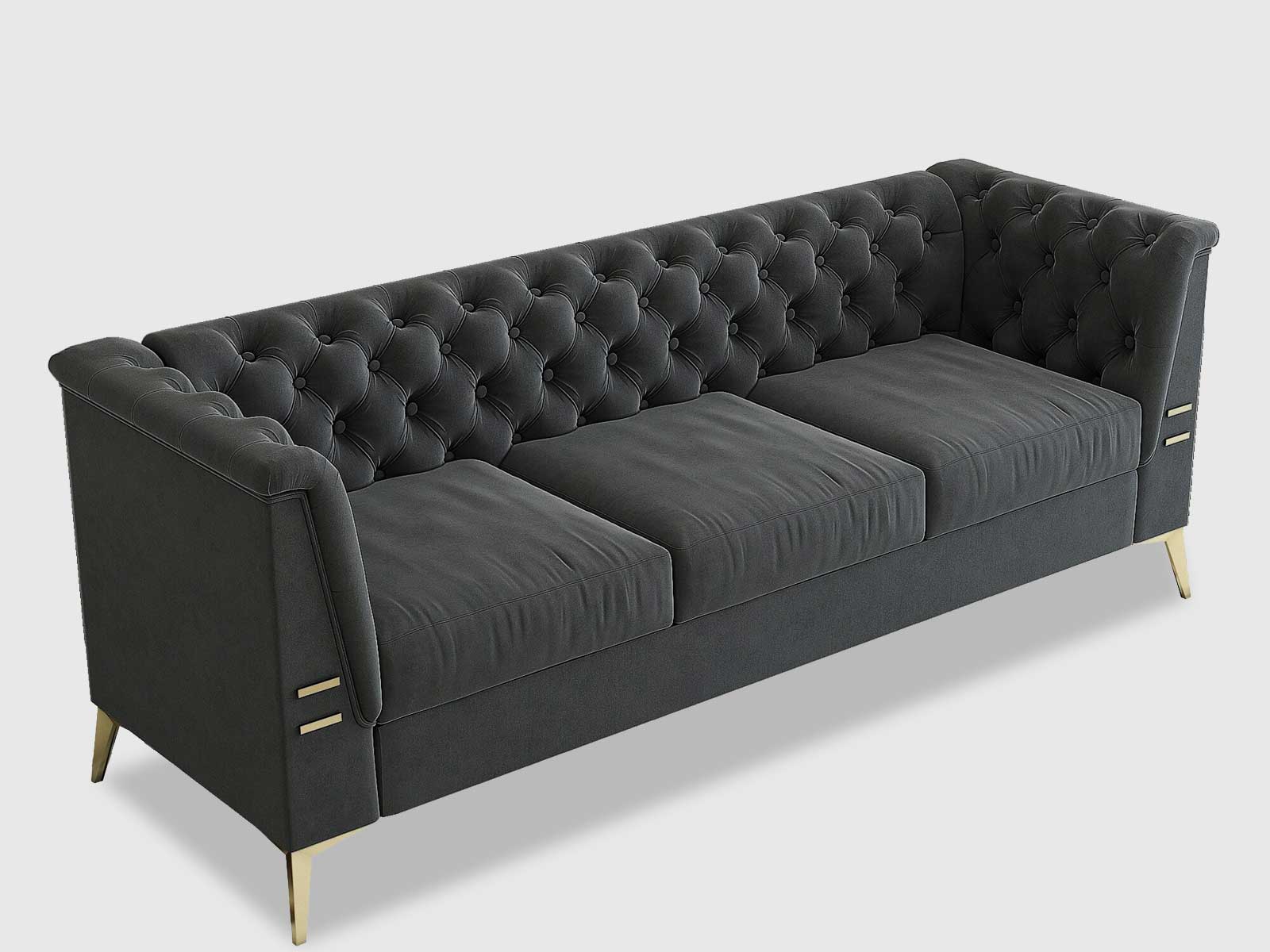 Duraster Chesterfield Premium Fabric Sofa #72 - Image 3
