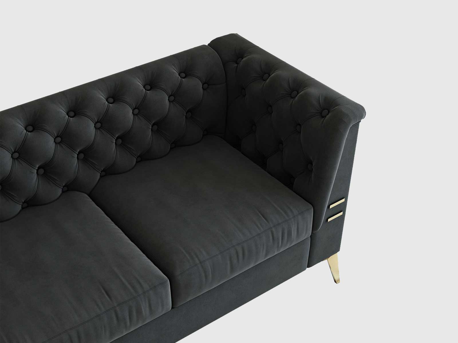 Duraster Chesterfield Premium Fabric Sofa #72 - Image 7