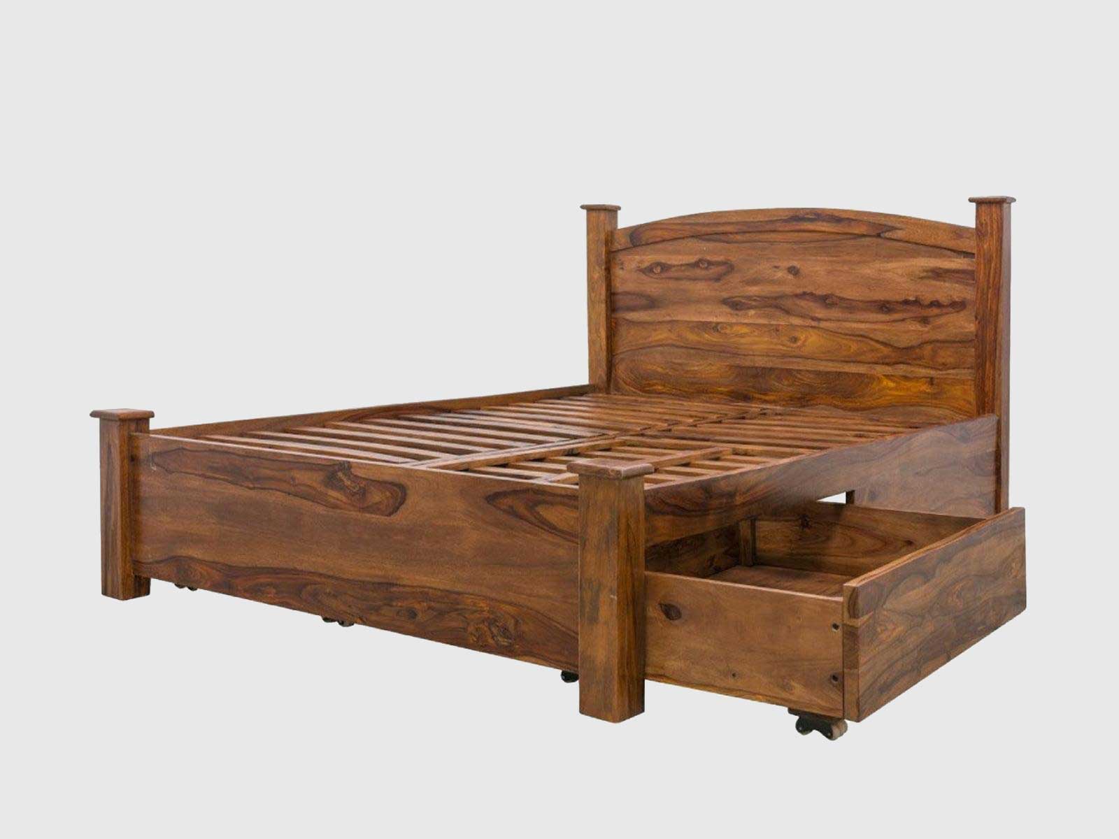 Duraster Hawkin Solid Wood Queen Size Bed with Storage #2 - Image 4