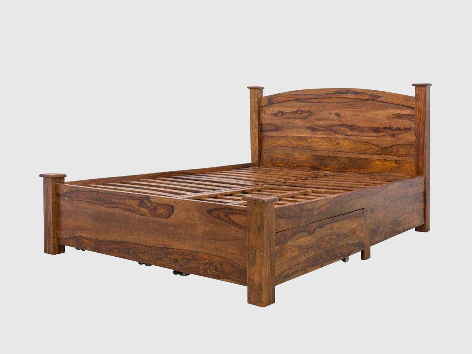 Duraster Hawkin Solid Wood Queen Size Bed with Storage #2 - Image 2