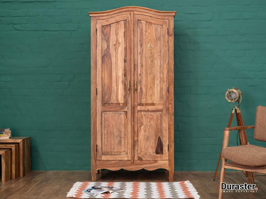 Hawkin Colonial Style Solid Sheesham wood Wardrobe Cabinet #2 - Duraster