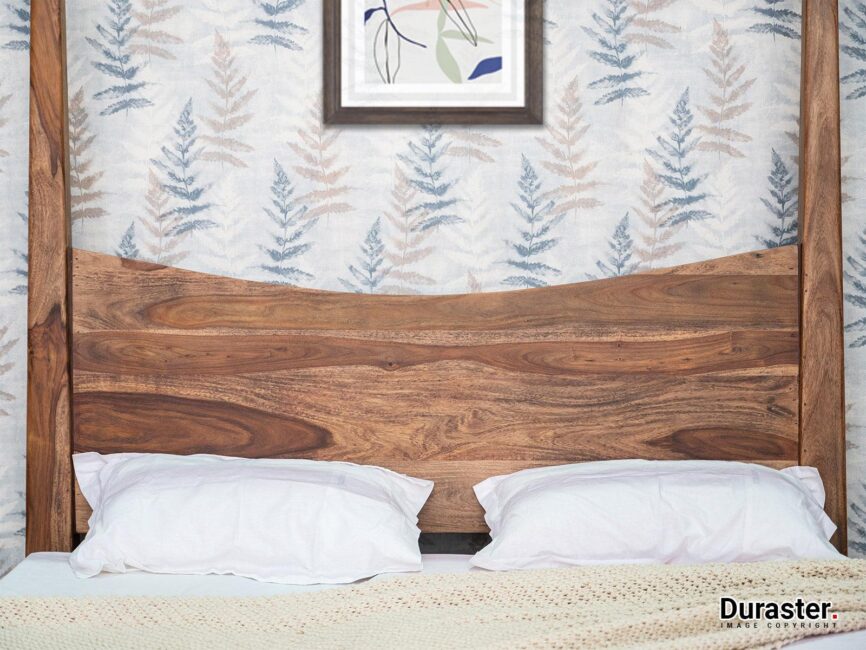 Hawkin Premium Solid Sheesham Wood Four-Poster Bed #3 - Duraster