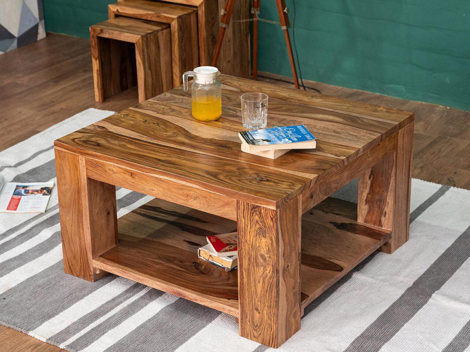 Hawkin Modern Sheesham wood Coffee Table #3 - Duraster