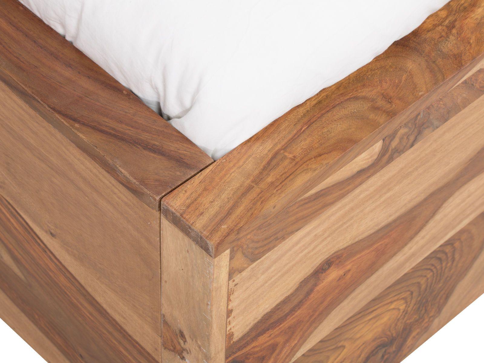 Elite Transitional Sheesham Wood Bed With Storage - Duraster