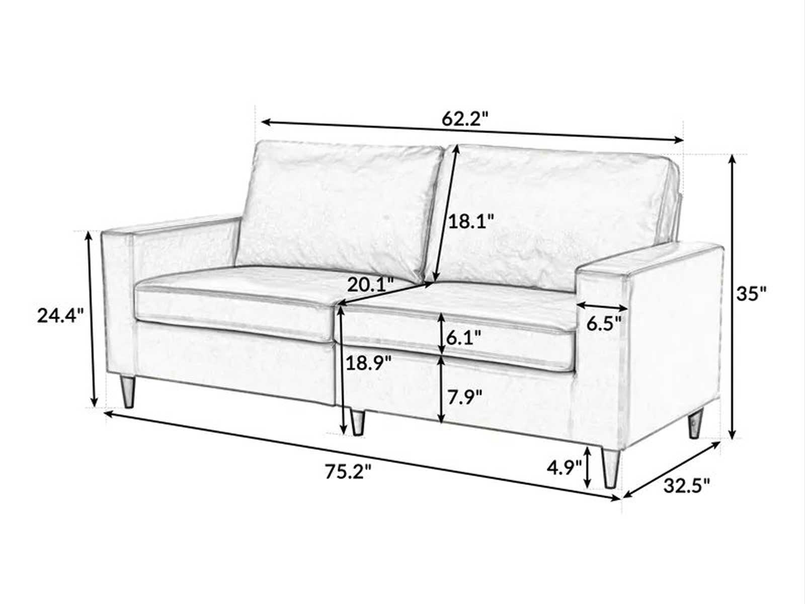 Duraster Premium Modern Two Seater Leather Sofas #82 - Image 7