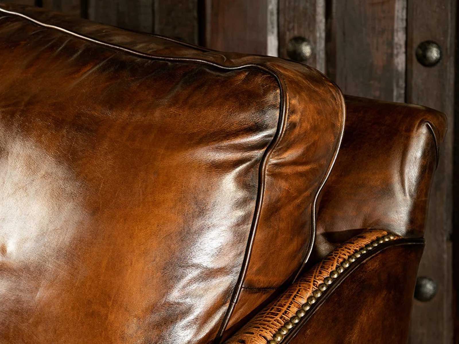Duraster Three Seater Leather Sofa (Walnut Brown) #6 - Image 5