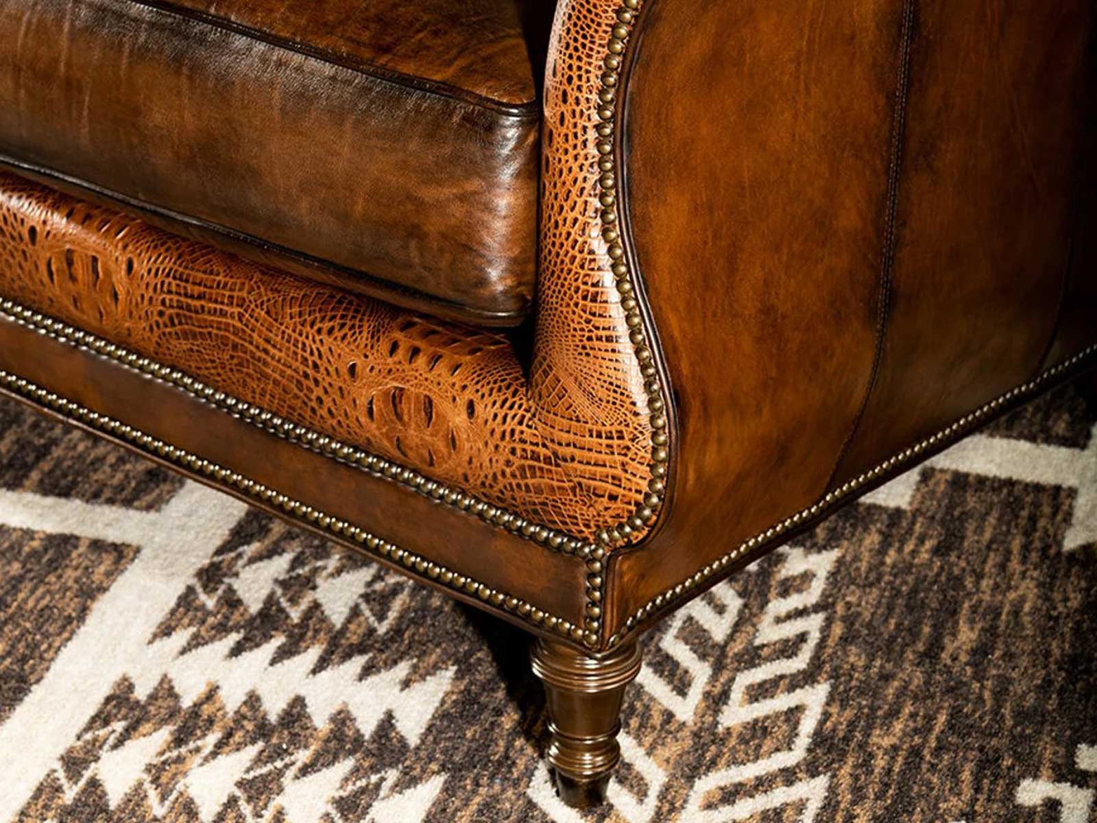 Duraster Three Seater Leather Sofa (Walnut Brown) #6 - Image 4