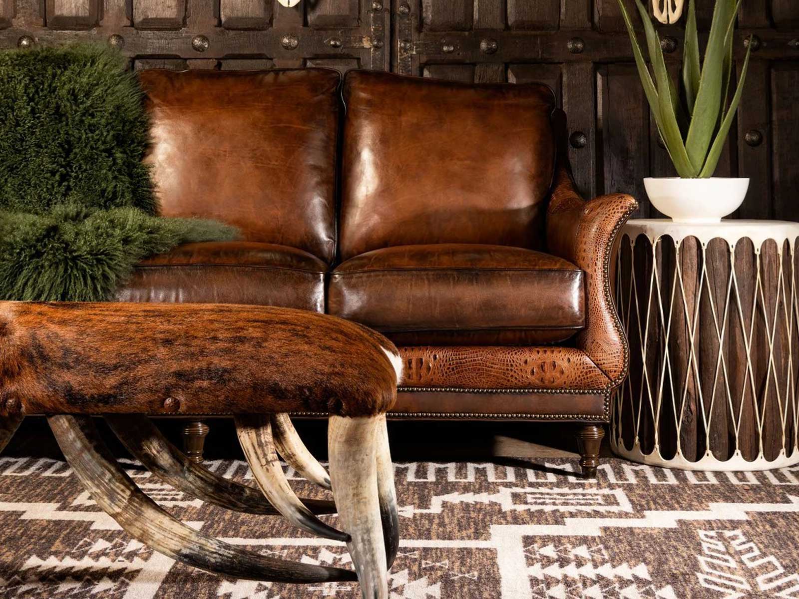 Duraster Three Seater Leather Sofa (Walnut Brown) #6 - Image 3