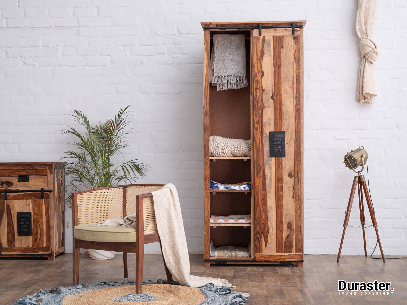 Duraster Locomo Solid Sheesham Wood Wardrobe #9 - Image 3