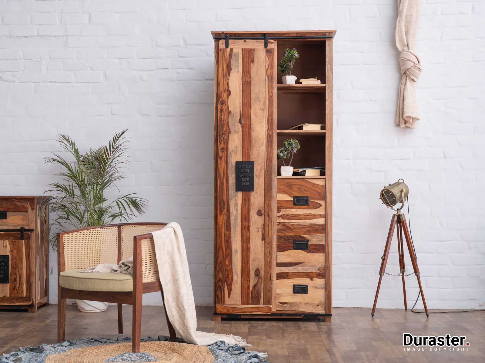 Duraster Locomo Solid Sheesham Wood Wardrobe #9 - Image 2