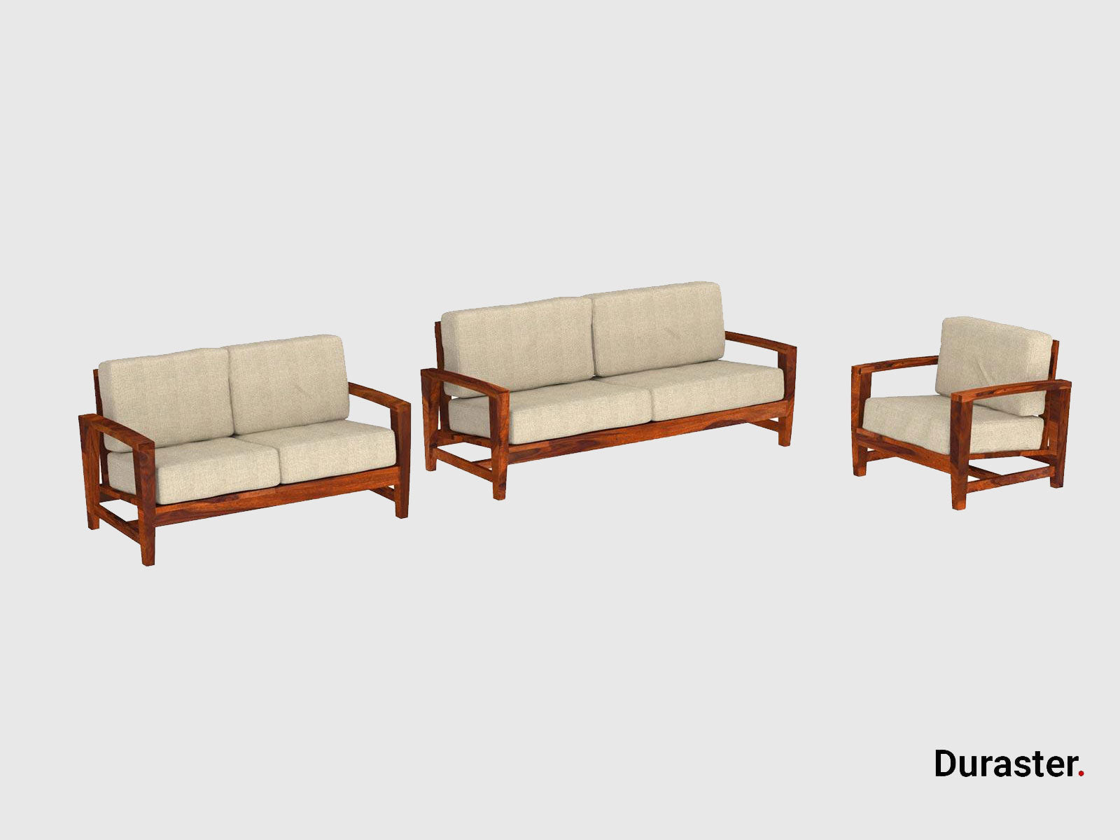 Duraster Marvel Modern Wooden Sofa Set #1 - Image 8