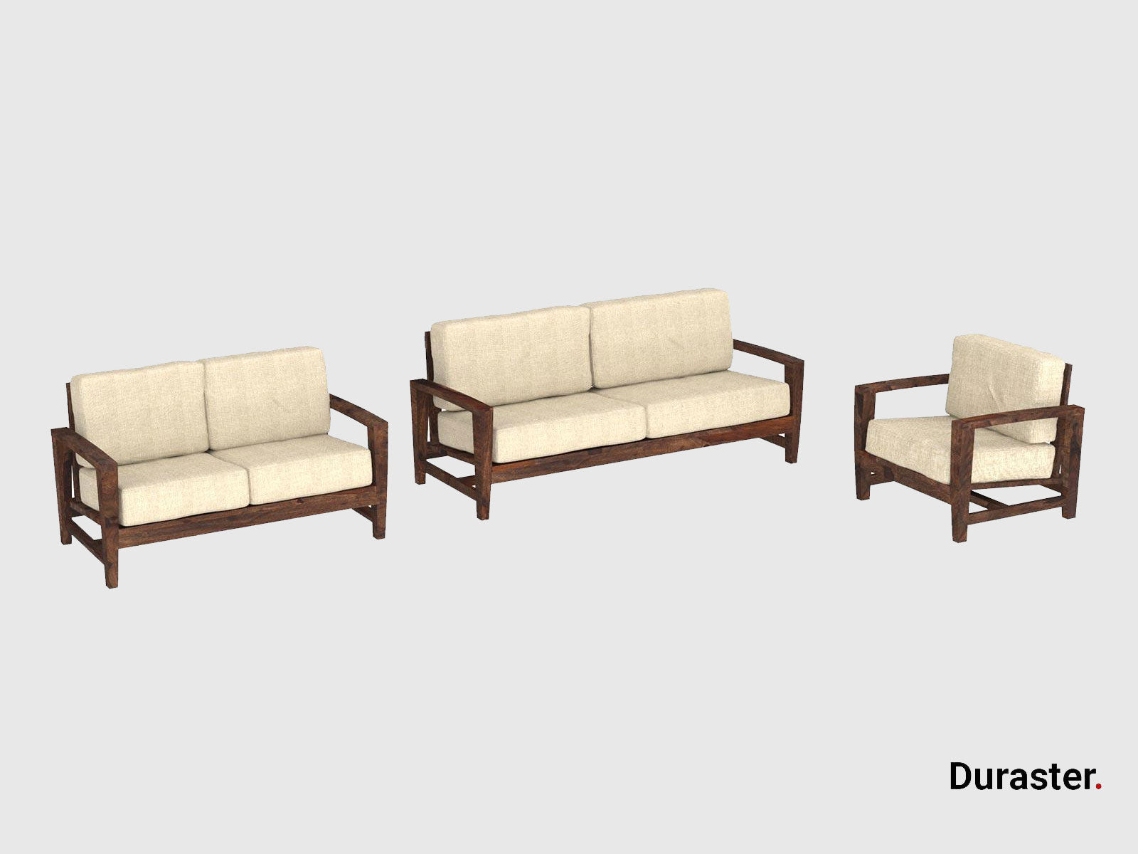 Duraster Marvel Modern Wooden Sofa Set #1 - Image 5