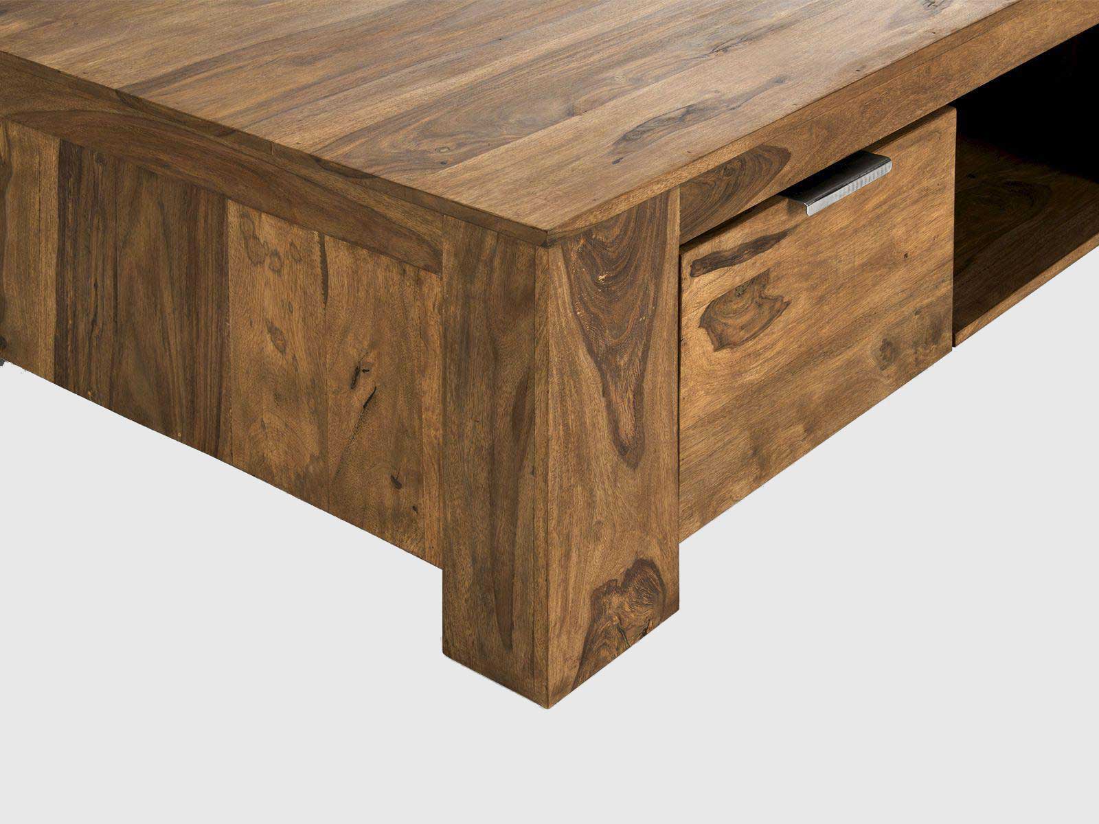 Sheesham Wood Coffee Table with Drawer