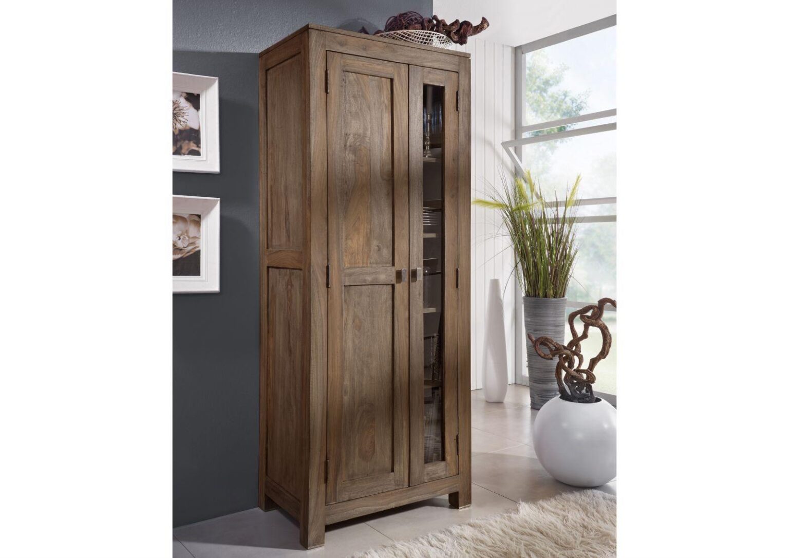 Alpaca Modern Sheesham Wood Wardrobe Cabinet #16 - Duraster