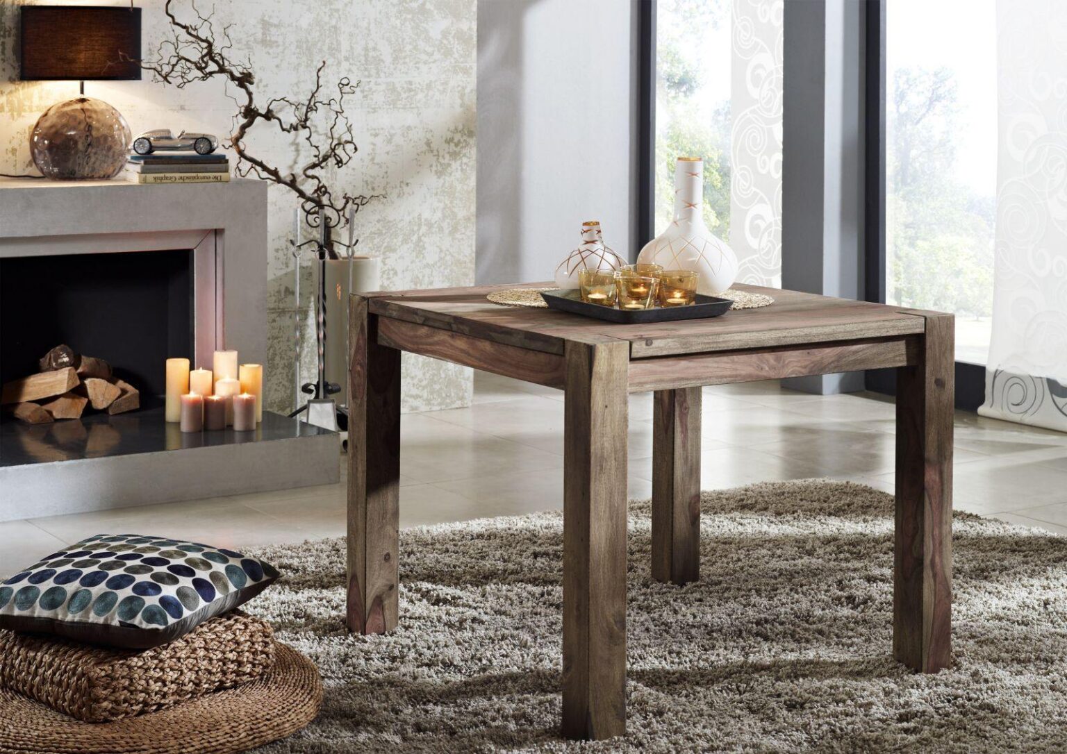 Alpaca Modern Sheesham Dining Table #3 - Duraster
