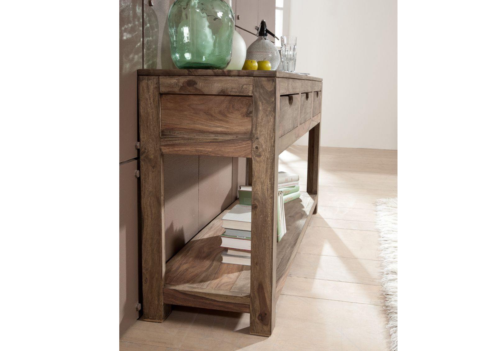 Alpaca Modern Sheesham Wood Console Table - Duraster
